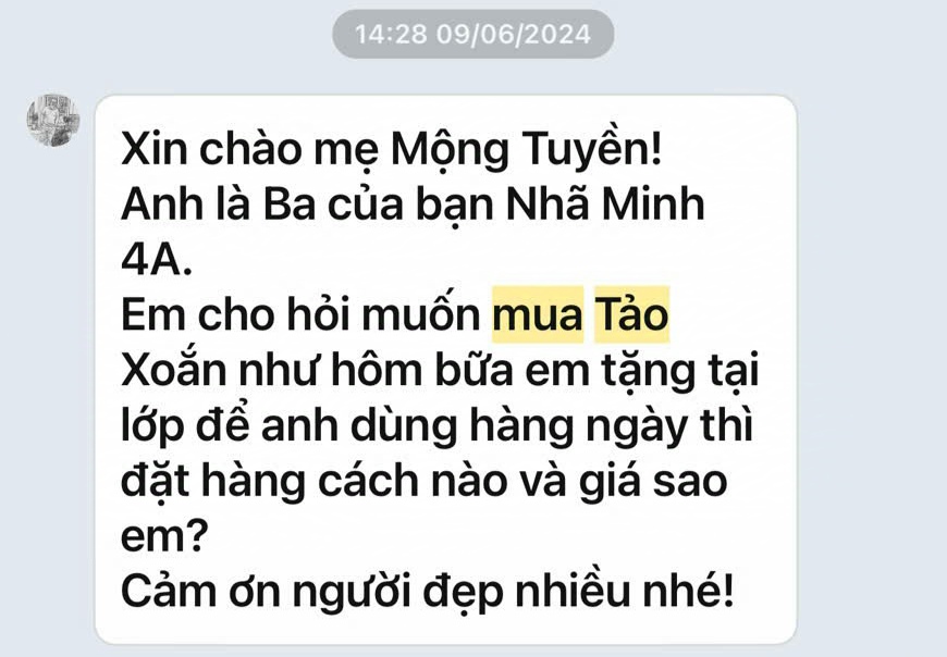 Feedback từ khách hàng sử dụng tảo xoắn tươi Alina” .