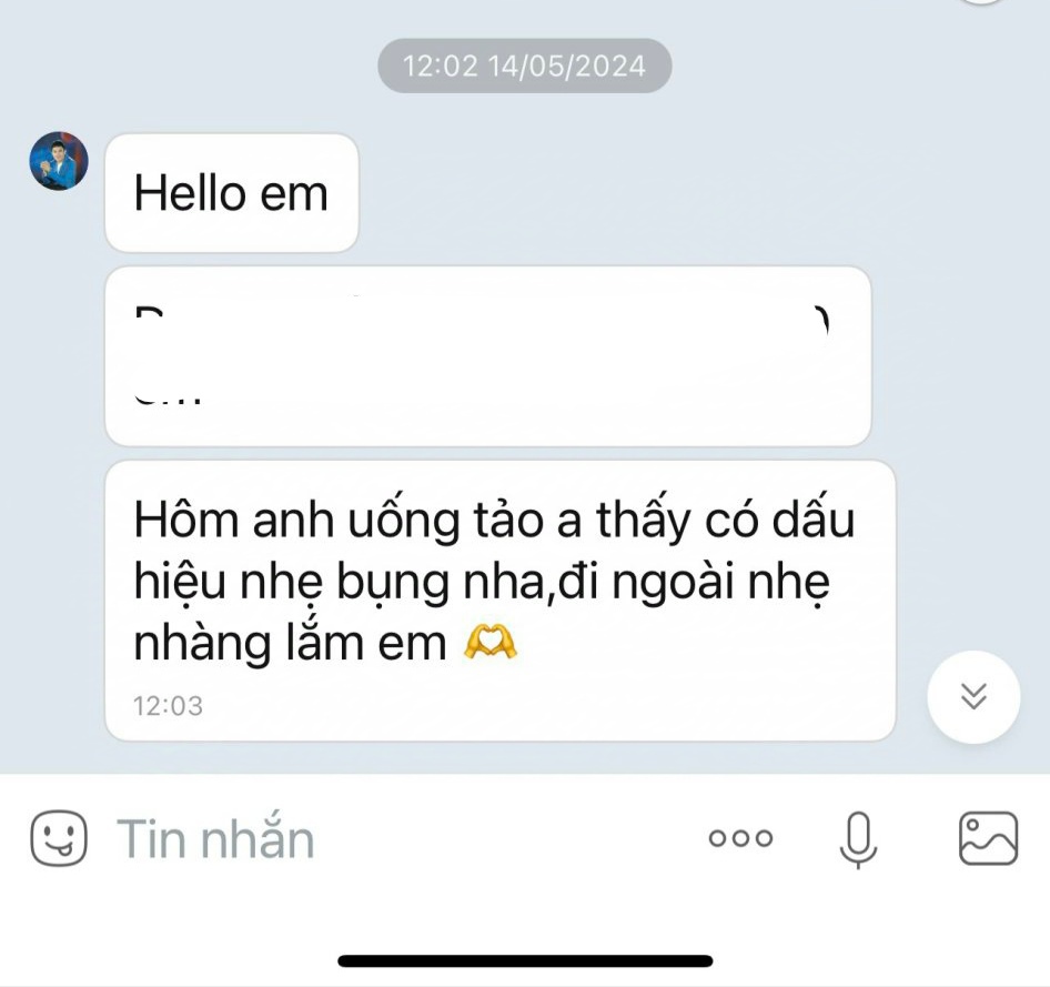 Feedback từ khách hàng sử dụng tảo xoắn tươi Alina” .